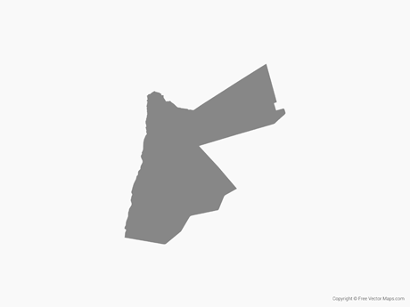 Vector Map Of Jordan 460x345 Vector Map Of Jordan