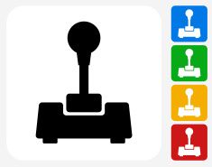 235x185 Joystick Icon Flat Graphic Design Vector Art Illustration Cool