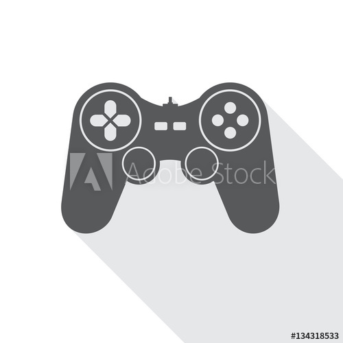 500x500 Joystick Icon Vector Illustration