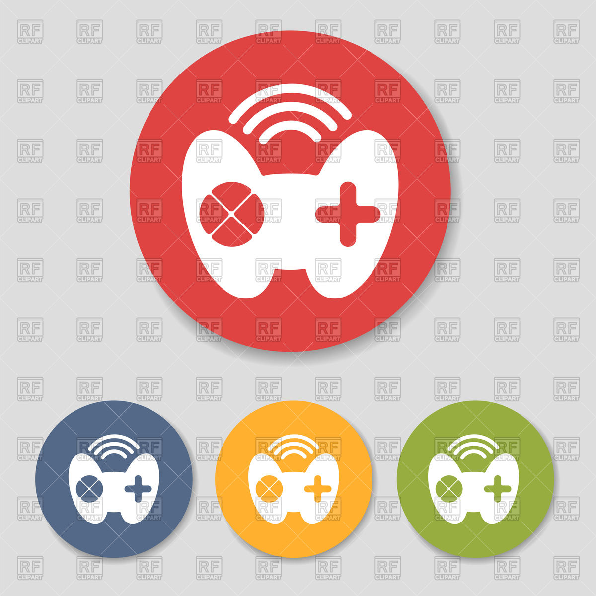 1200x1200 Flat Joystick Icons Vector Image Of Signs, Symbols, Maps