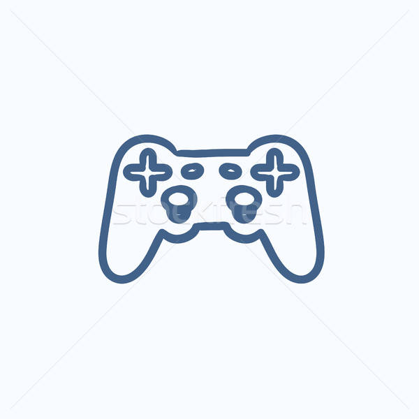 600x600 Joystick Sketch Icon Vector Illustration Andrei Krauchuk