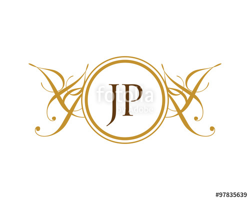 500x400 Jp Luxury Ornament Initial Logo Stock Image And Royalty Free