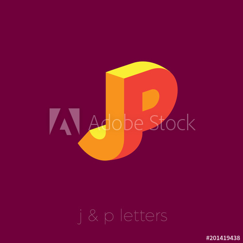 500x500 Jp Logo J And P Letters Orange Yellow Emblem Like