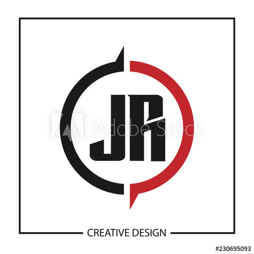 500x500 Initial Letter Jr Logo Template Design