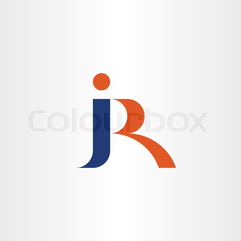 800x800 Letter J And R Jr Combination Logo Stock Vector Colourbox
