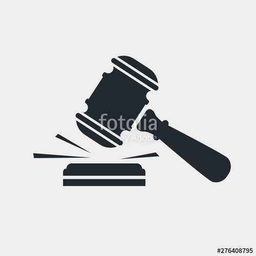 500x500 Judge Gavel Black Icon Auction Silhouette Hammer Isolated