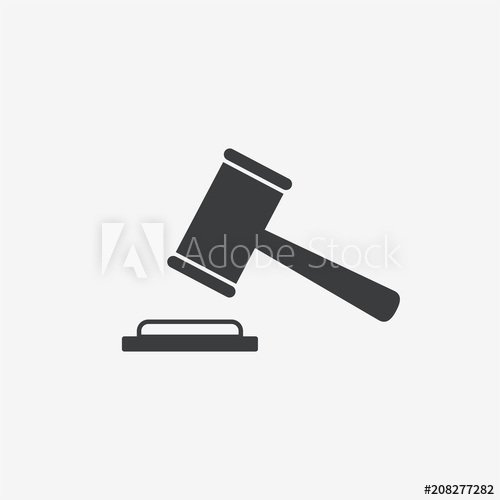 500x500 Law Judge Gavel Vector Icon
