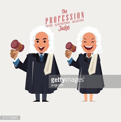 414x415 Judge Vector Illustration Premium Clipart