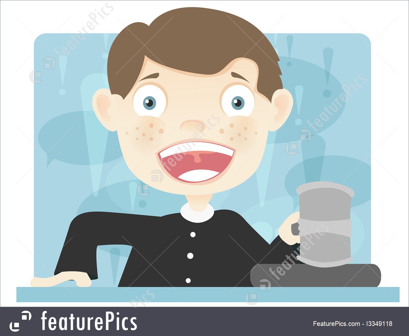 1300x1067 Judge With Gavel Illustration