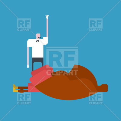 400x400 Knockout Boxer And Referee Loser And Judge Vector Image