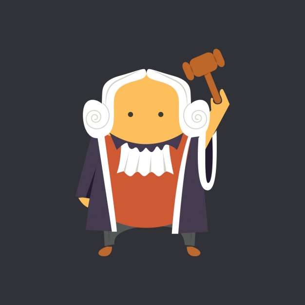 626x626 Flat Judge With Hammer Vector Free Download
