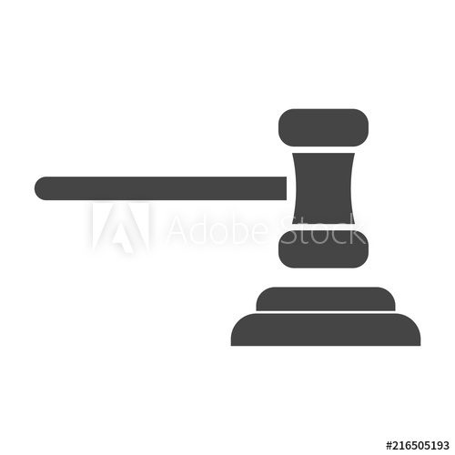 500x500 Gavel Judge Vector Illustration In Flat Style