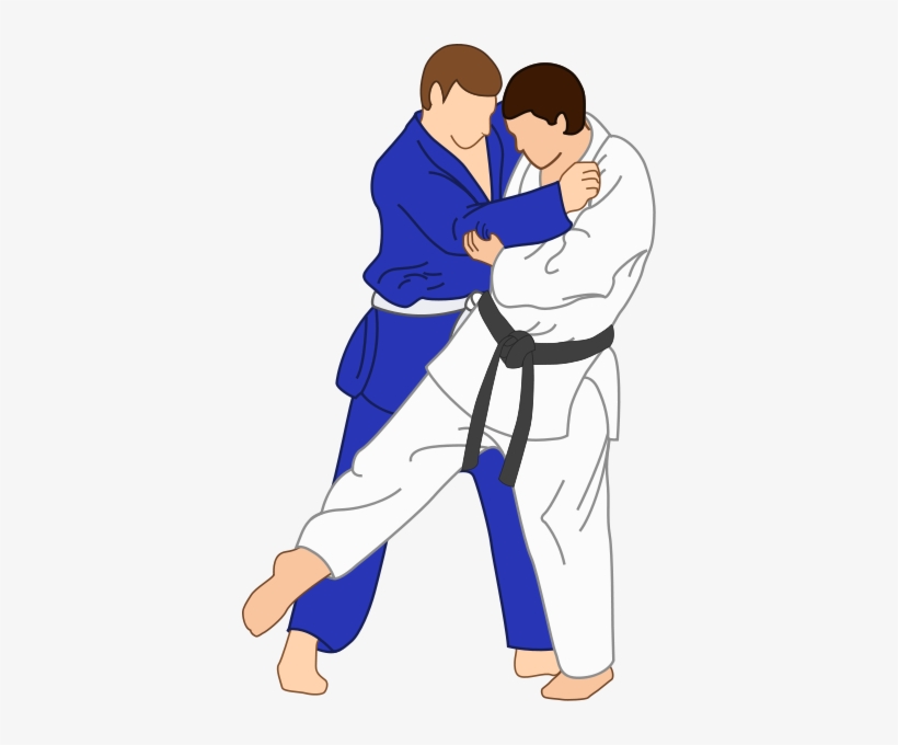 820x680 Vector Illustration Of Ashi Guruma Judo Throwing Technique