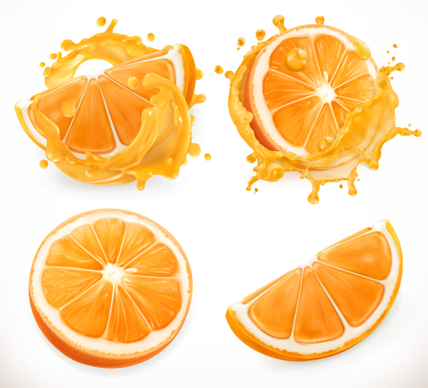 600x543 Orange Juice And Splash Vector Free Download
