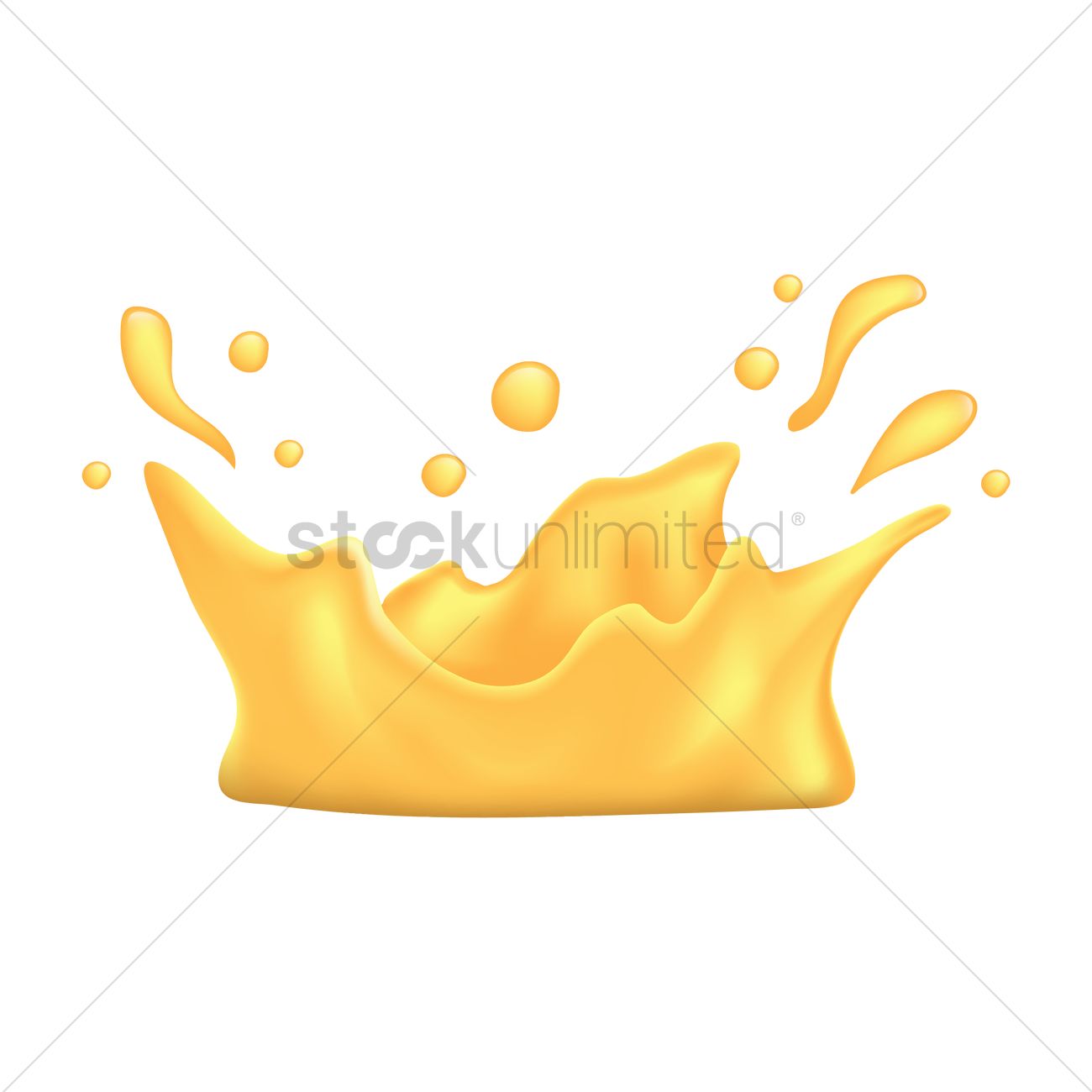 1300x1300 Orange Juice Splash Vector Image