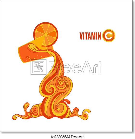 561x581 Free Art Print Of Orange Juice Splash Vector On White Orange