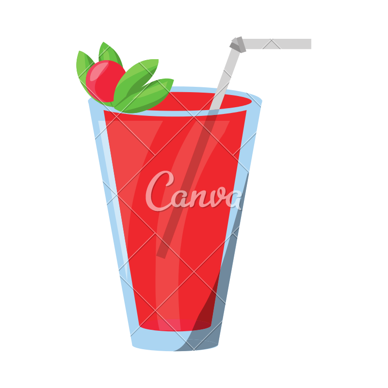 800x800 Fresh Juice Vector Illustration