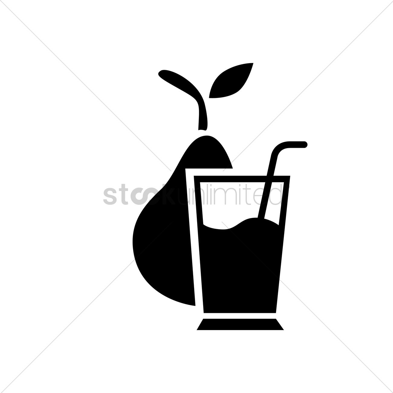 1300x1300 Pear Juice Vector Image