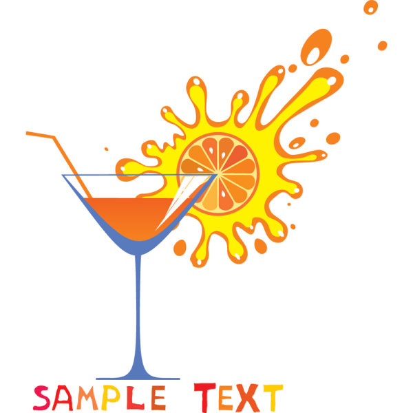 600x600 The Cups And Fruit Juice Vector Free Download