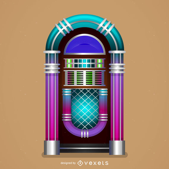 570x570 Funky Jukebox Illustration
