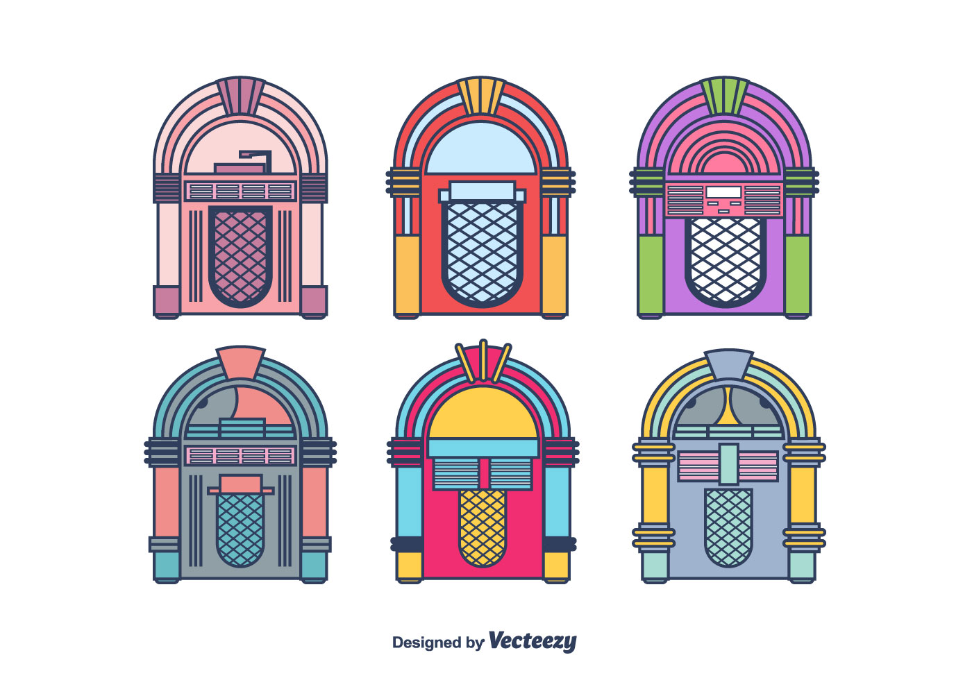 1400x980 Jukebox Free Vector Art
