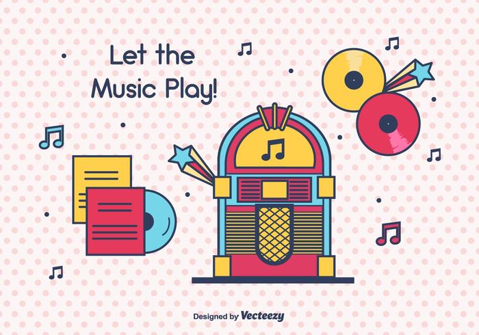 700x490 Jukebox Vector Background