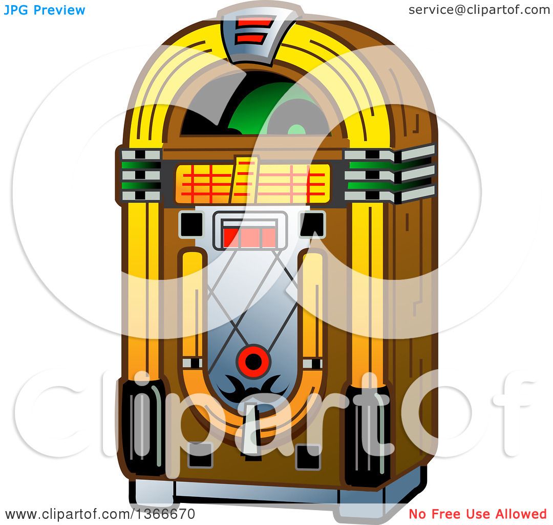 1080x1024 Clipart Of A Retro Vintage Jukebox Machine