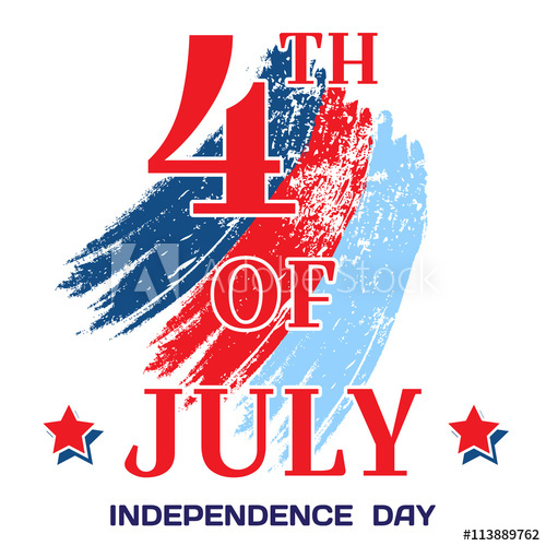 Of July Bright Inscription July On A White Background 500x500 Of July Bright Inscription July On A White Background