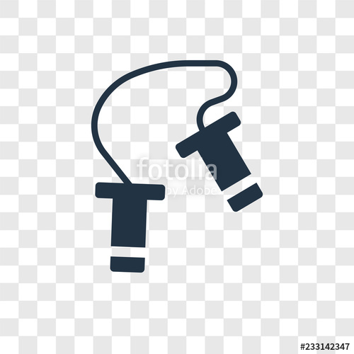 500x500 Jumping Rope Vector Icon Isolated On Transparent Background