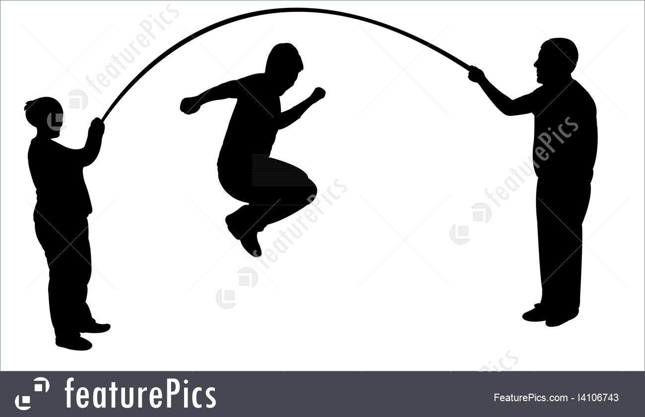 1300x841 Silhouettes Of Jumping Rope Vector