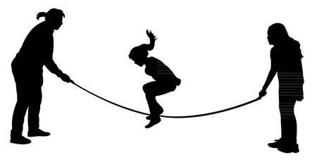 450x230 Silhouettes Of Jumping Rope Vector Royalty Free Vector Graphics