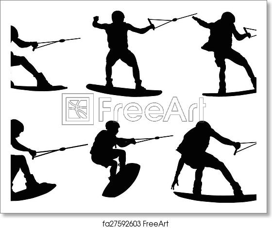 560x470 Free Art Print Of Water Ski Jump