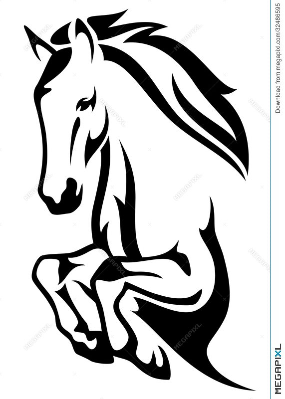 571x800 Horse Jump Vector Illustration