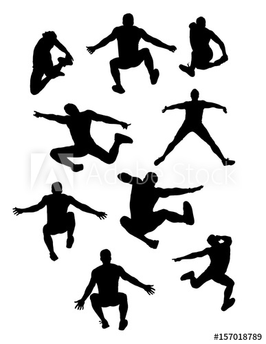 387x500 The Man In The Jump Vector