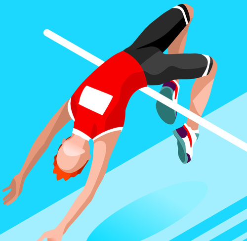 500x487 Cartoon High Jump Vector Free Download