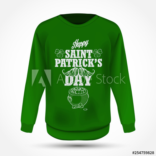500x500 Lettring For Saint Patricks Day On Jumper Vector Illustration