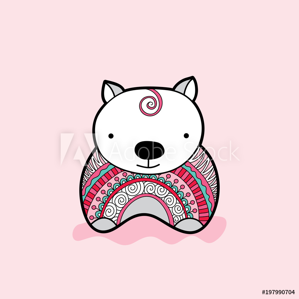 1000x1000 Photo Art Print Cute Wombat With A Multi Colored Jumper Vector