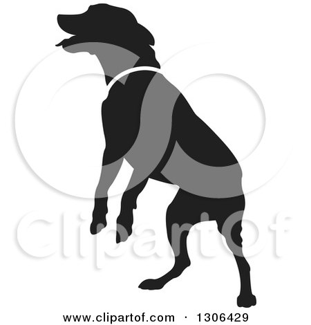 Clipart Of A Black Silhouetted Jumping Dog 450x470 Clipart Of A Black Silhouetted Jumping Dog