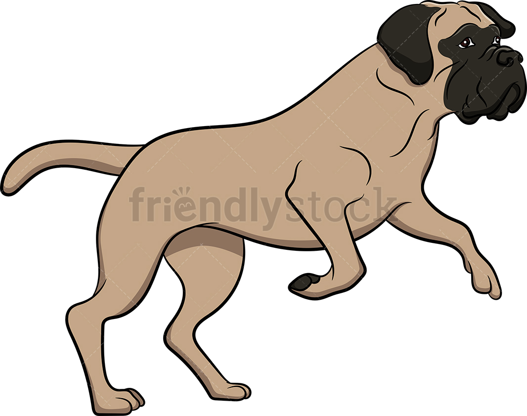 Jumping Bullmastiff Dog Cartoon Vector Clipart 1066x841 Jumping Bullmastiff Dog Cartoon Vector Clipart