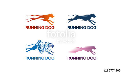 Set Of Fast Jumping Dog Logo Vector, Dog Training Logo Template 500x300 Set Of Fast Jumping Dog Logo Vector, Dog Training Logo Template