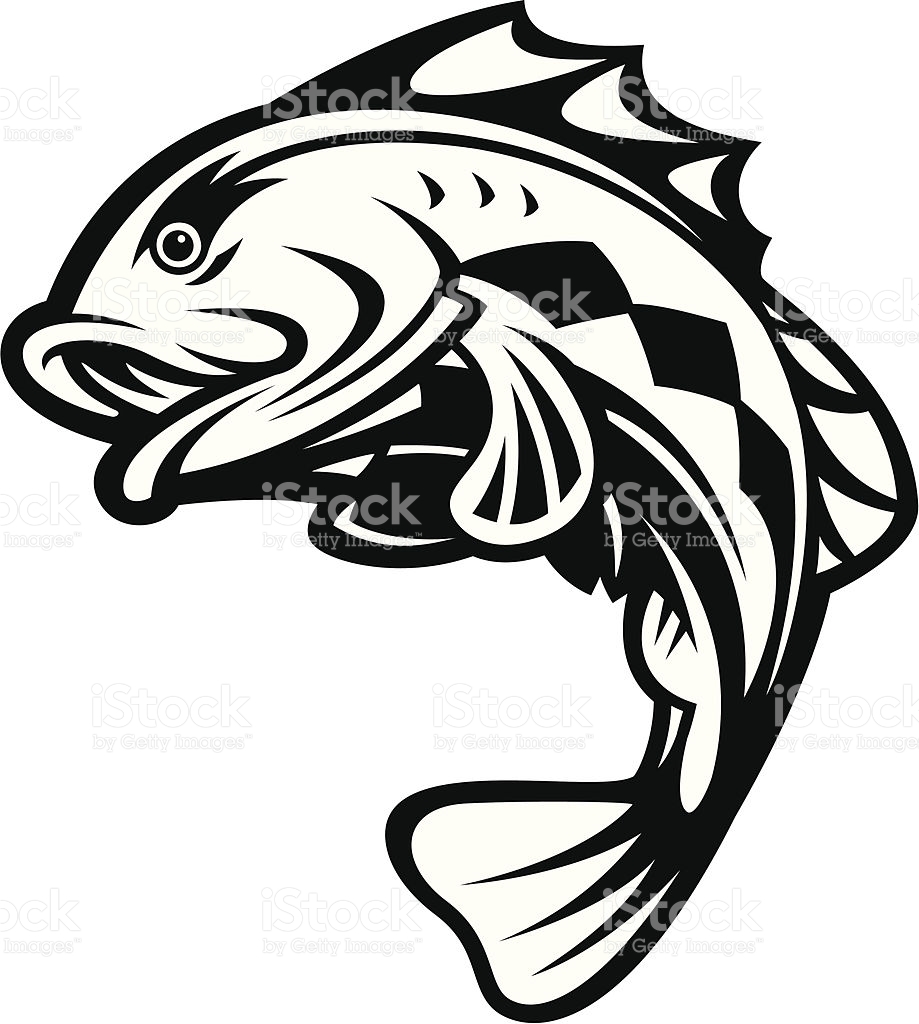Jumping Bass Fish Silhouette 919x1024 Jumping Bass Fish Silhouette
