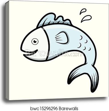 Cute Cartoon Fish Vector, Canvas Print Barewalls Posters 382x390 Cute Cartoon Fish Vector, Canvas Print Barewalls Posters