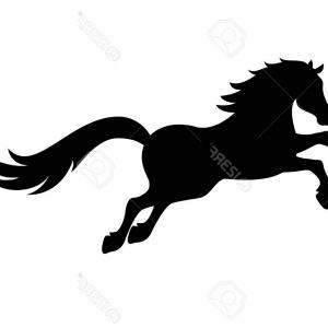 300x300 Photostock Vector Horse Silhouette Vector Black Horse On A White