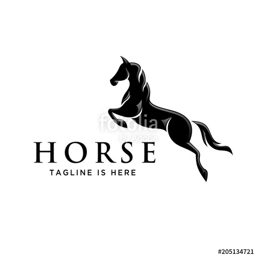 500x500 Elegant Jumping Horse Style Logo Stock Image And Royalty Free