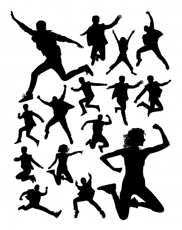 Jumping Silhouette Vector