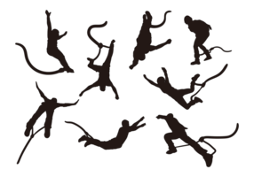 286x200 Jumping Silhouette Free Vector Art
