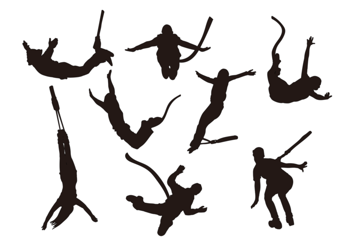 700x490 Bungee Jumping Silhouettes Vector