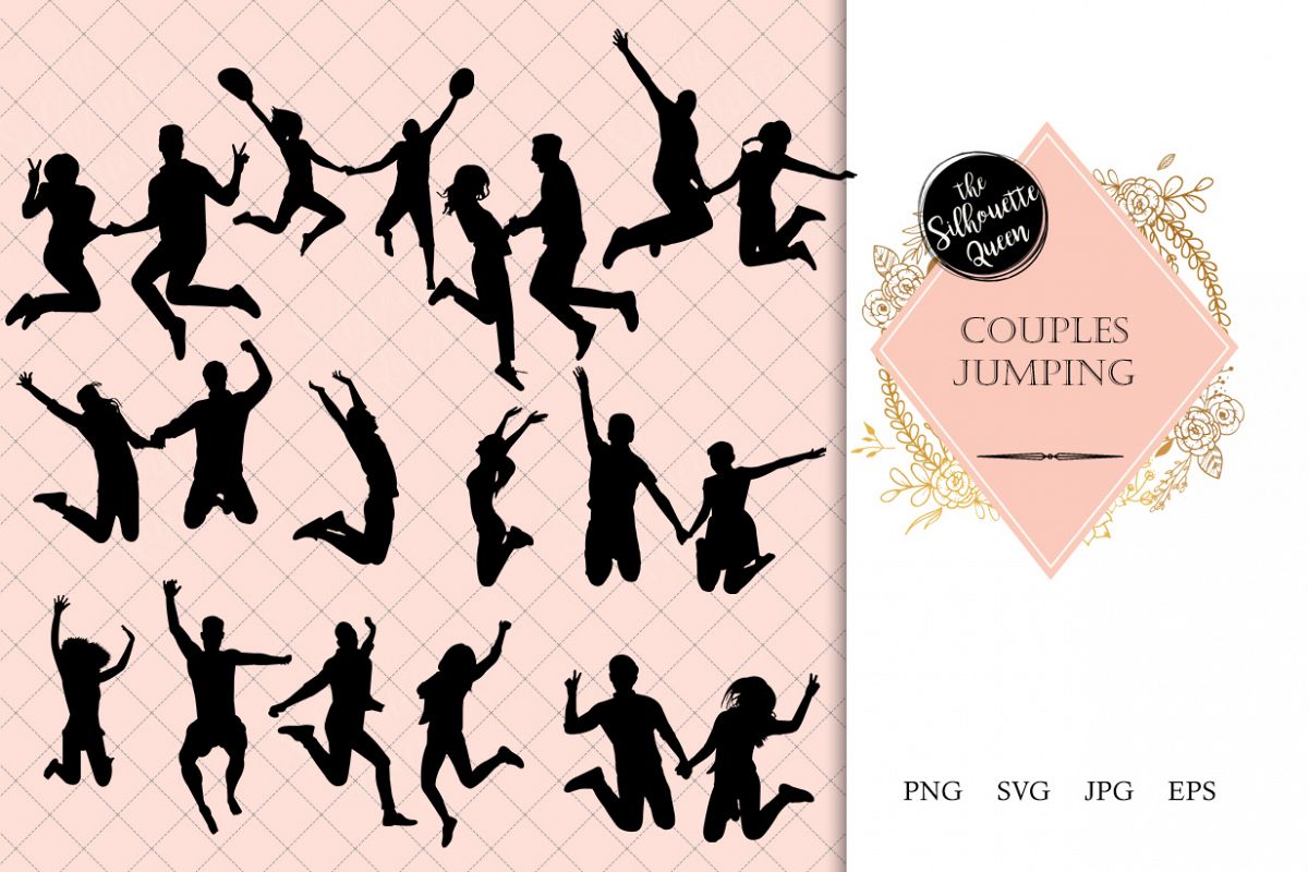 1200x800 Couples Jumping Silhouette Happiness Vector Jumping