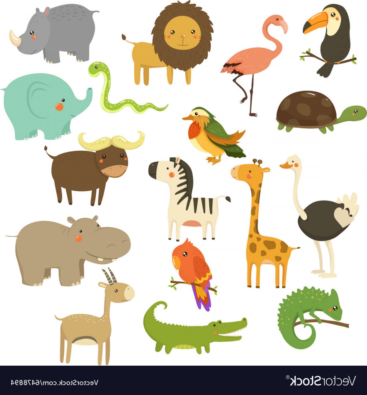 Jungle Animals Vector at Vectorified.com | Collection of Jungle Animals ...