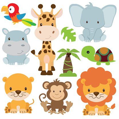 Jungle Animals Vector at Vectorified.com | Collection of Jungle Animals ...